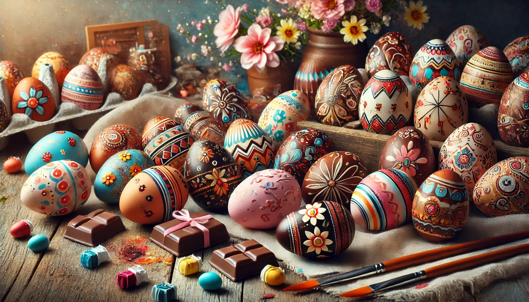 Creative Painting on Easter and Chocolate Eggs: Techniques for Enchanting Decoration