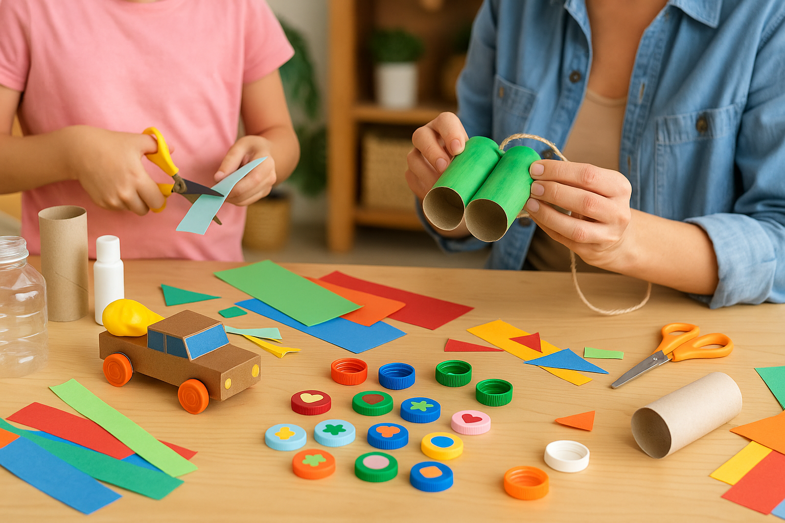 Educational Crafts with Recycled Materials: Learning and Playing as a Family